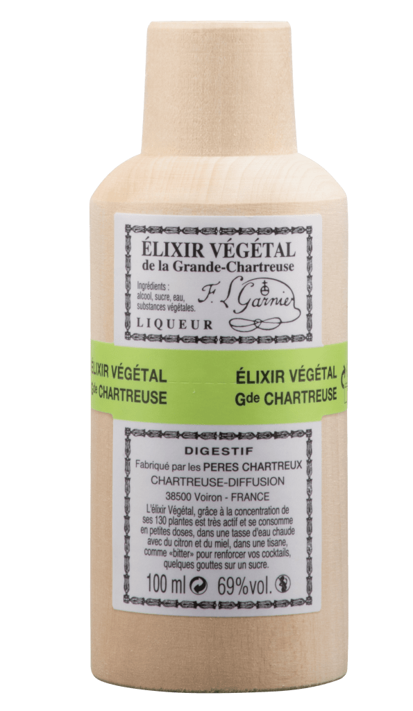 Das Chartreuse Elixir Vegetal 69 % gibts nur im 1-Deziliter-Fläschchen