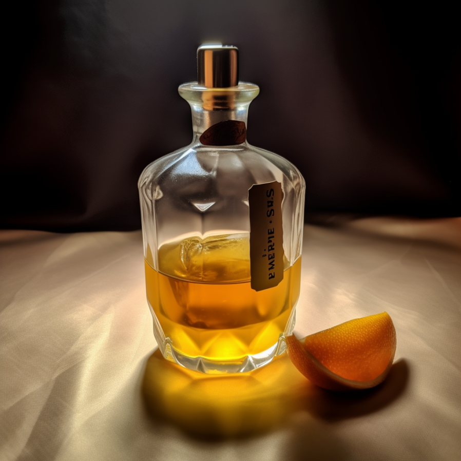 Flasche mit Orangebitter