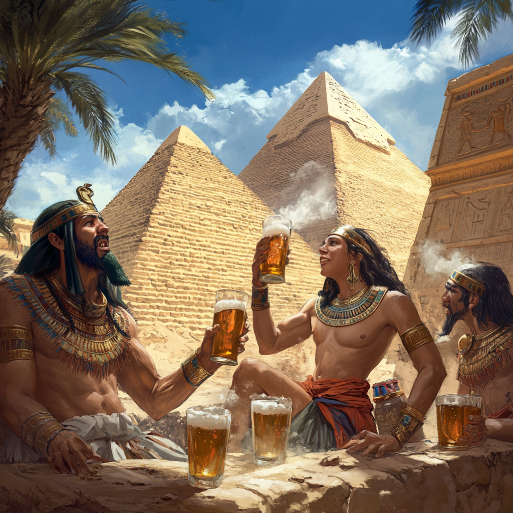 Auch schwaches Bier fährt nach ein paar Litern ein. Erstellt mit dem KI-Tool Midjourney  