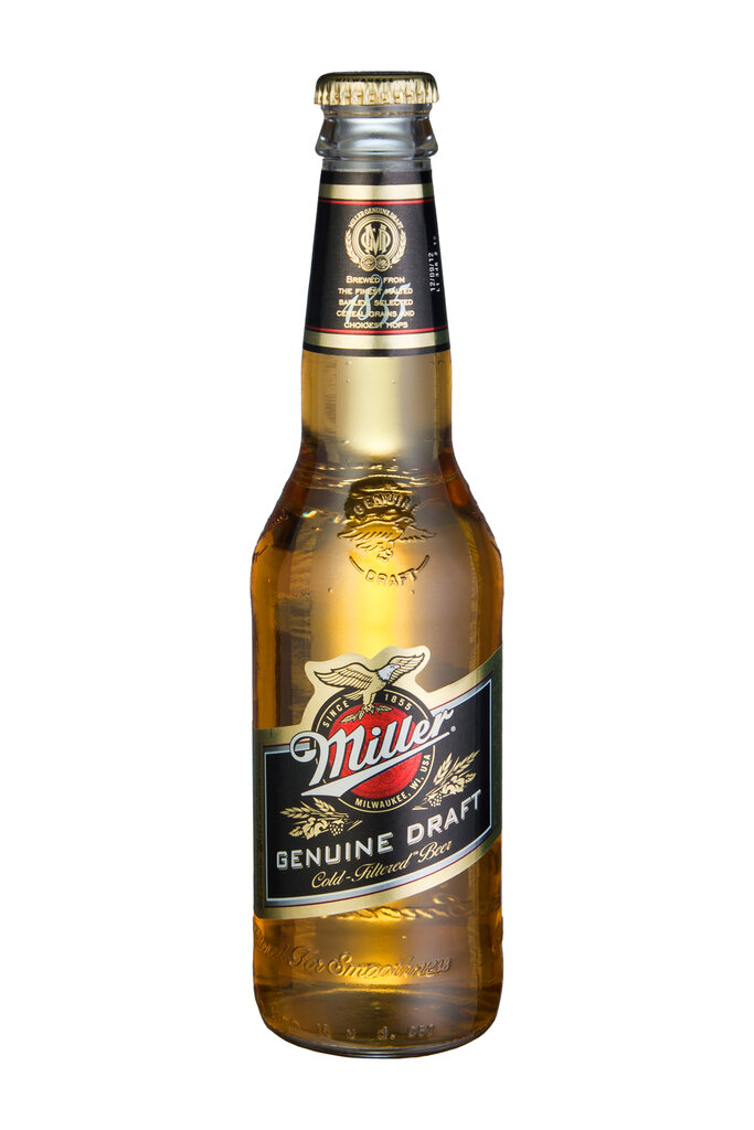 Zwar nicht mein Lieblingsbier, aber ein typisches Bier, das Mais enthält: das Miller Genuine Draft