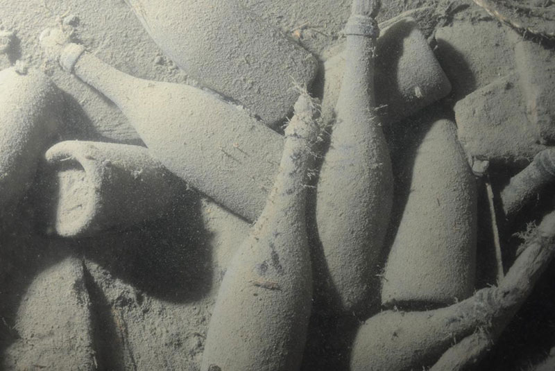Fracht versenkt, aber nicht zerstört. Der Champagner überlebte all die Jahrzehnte unter Wasser
